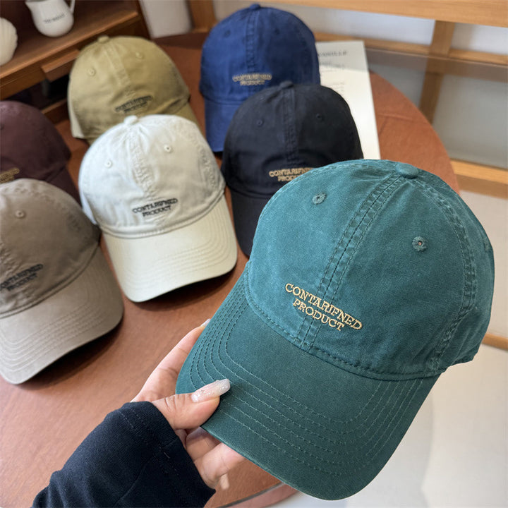 Herre Casual Brodert Bomulls Caps Skanto