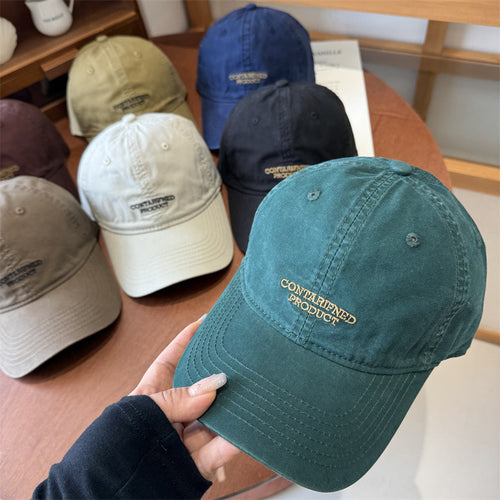 Herre Casual Brodert Bomulls Caps Skanto