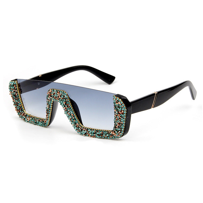 Dame elegant glitter-solbriller med markant ramme Skanto
