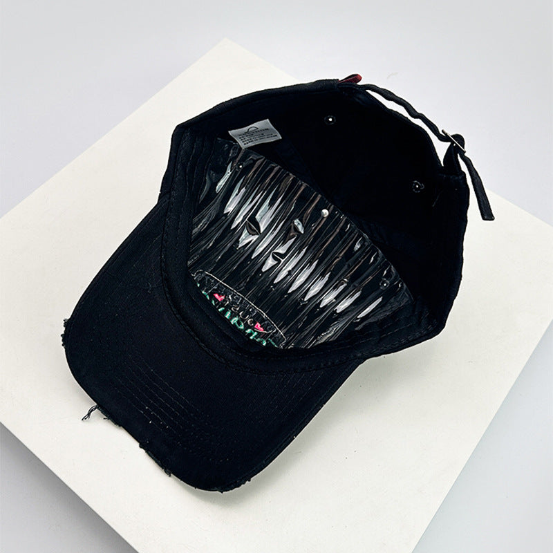 Kvinne Distressed Cotton Inspirerende Baseball Cap Skanto