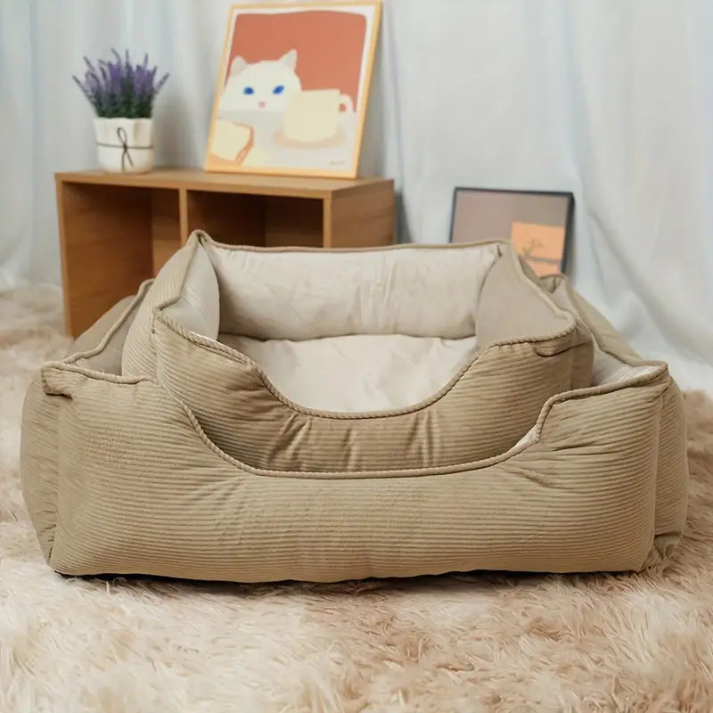 Cordfløyel Ortopedisk Lounge Hundeseng