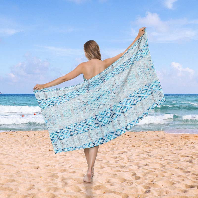 Strandpledd i eksklusiv mosaikkdesign Skanto