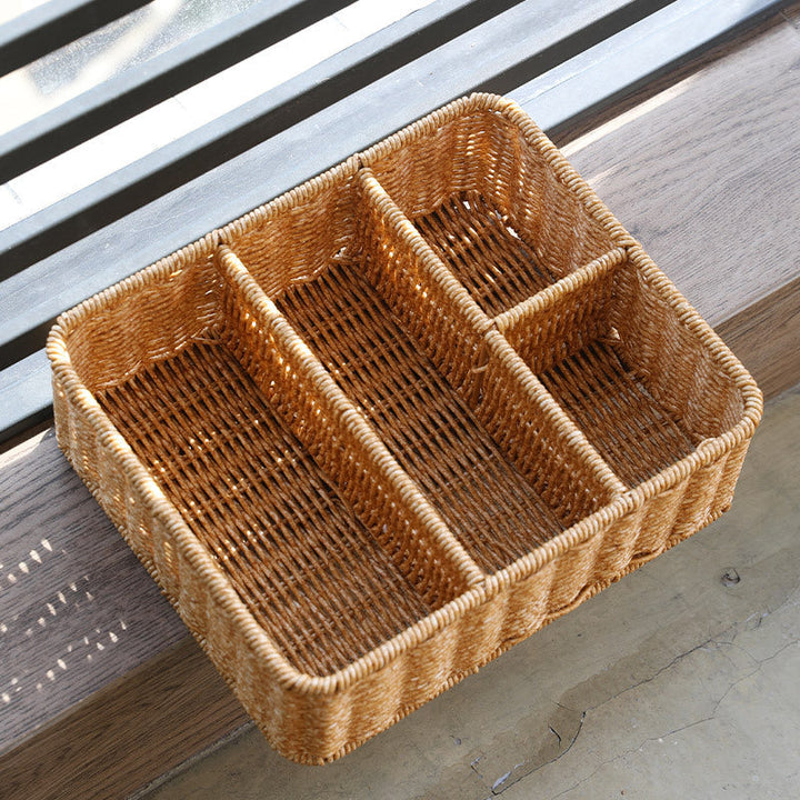 Divided Woven Storage Tray Skanto