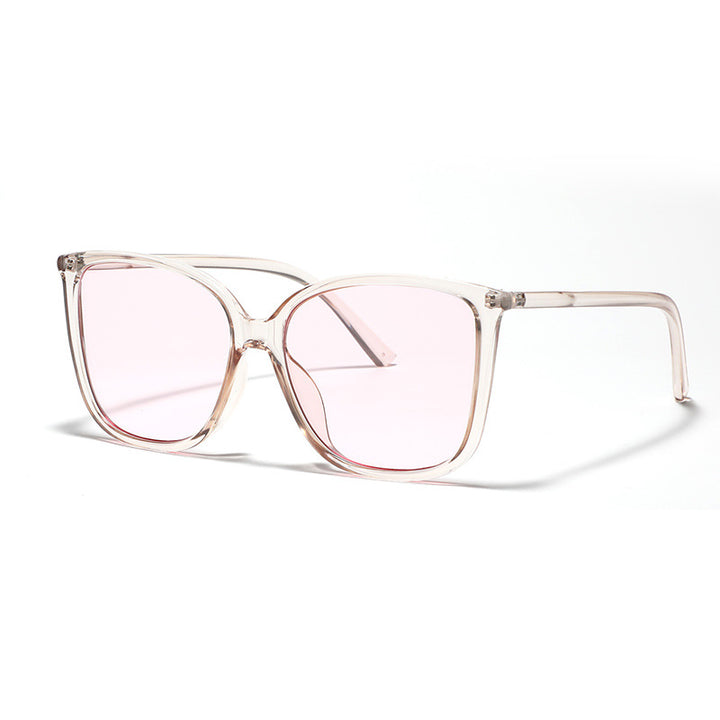 Dame cat-eye solbrille med luksuriøs transparent ramme og UV-beskyttelse Skanto