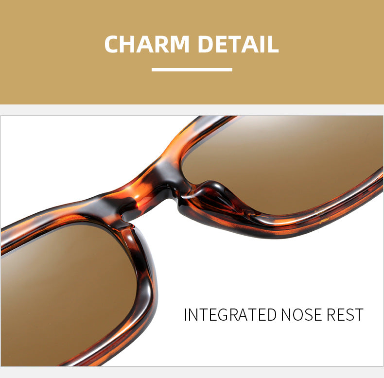 Dame moteriktig solbrille i trendy kvadratisk design Skanto
