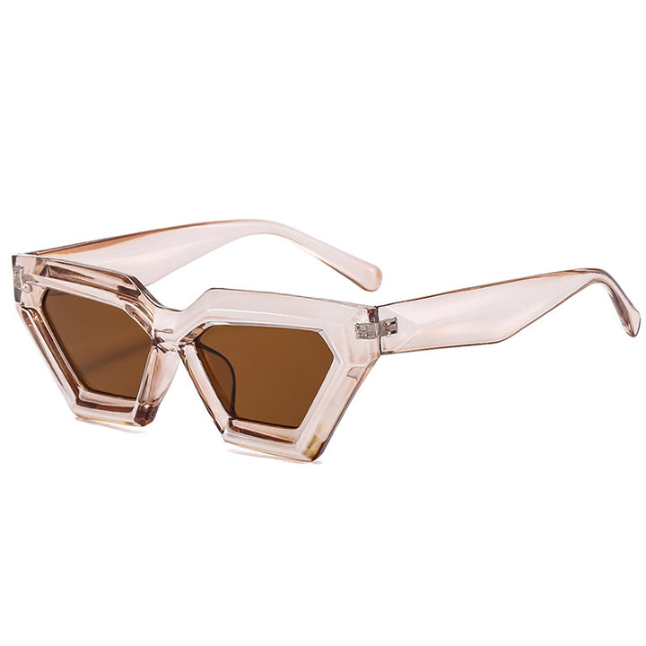 Dame Geometrisk Solbrille med moderne design Skanto