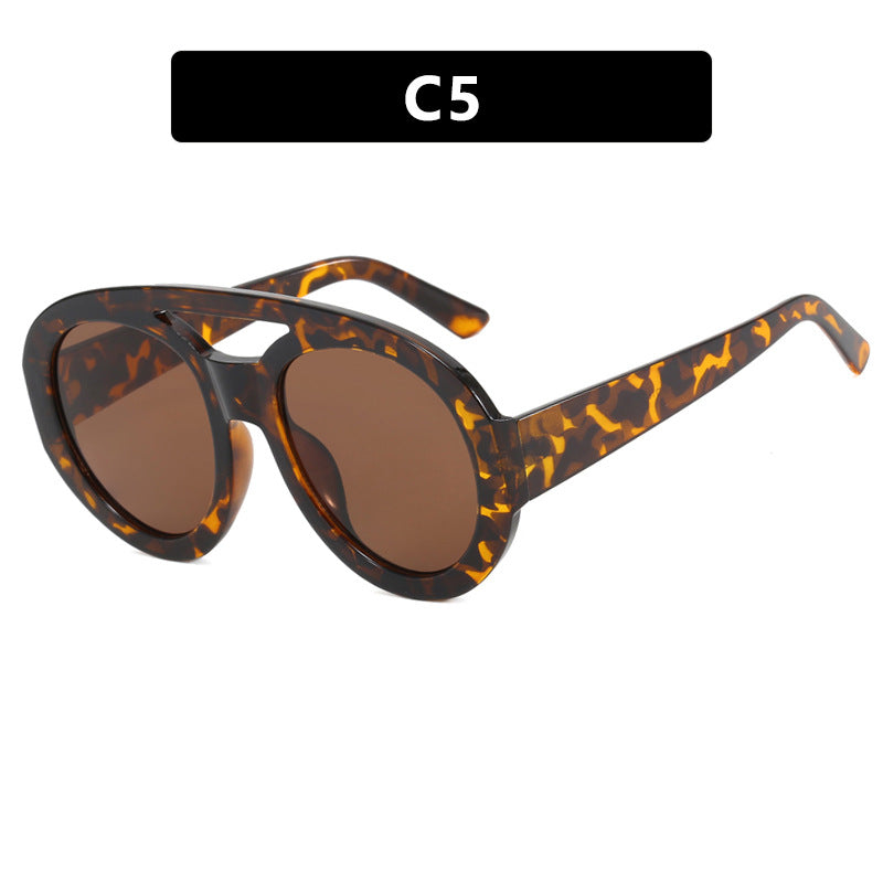 Women's oversized sunglasses with multicolor frame and fashionable design Skanto