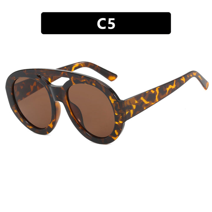 Women's oversized sunglasses with multicolor frame and fashionable design Skanto