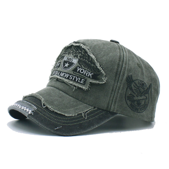 Herre slitt denim caps Skanto