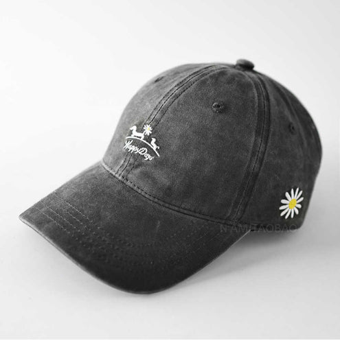 Kvinne Lettvektig Bomull Brodert Caps Skanto