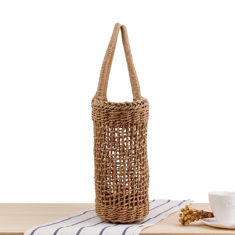 Hand-knotted basket bag in Scandinavian style Skanto