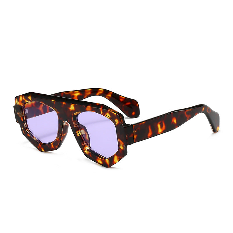 Dame moterik hexagonal solbrille Skanto