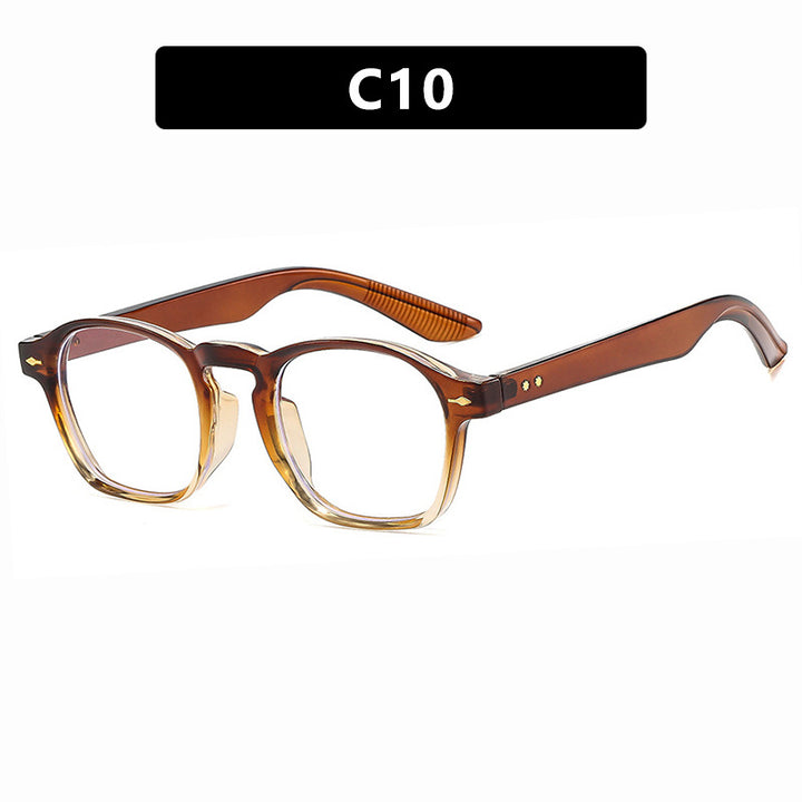 Women's fashionable rectangular glasses with transparent frame Skanto
