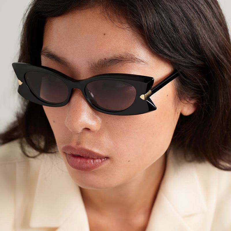 Women's Cat-Eye Sunglasses with Stylish Metal Detail and UV Protection Skanto