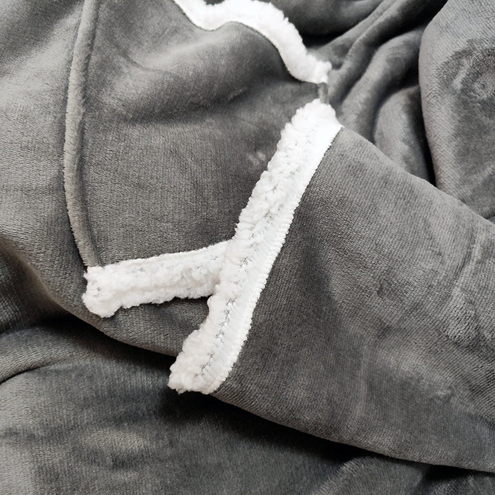 Dame Kosegenser Poncho i myk fleece Skanto