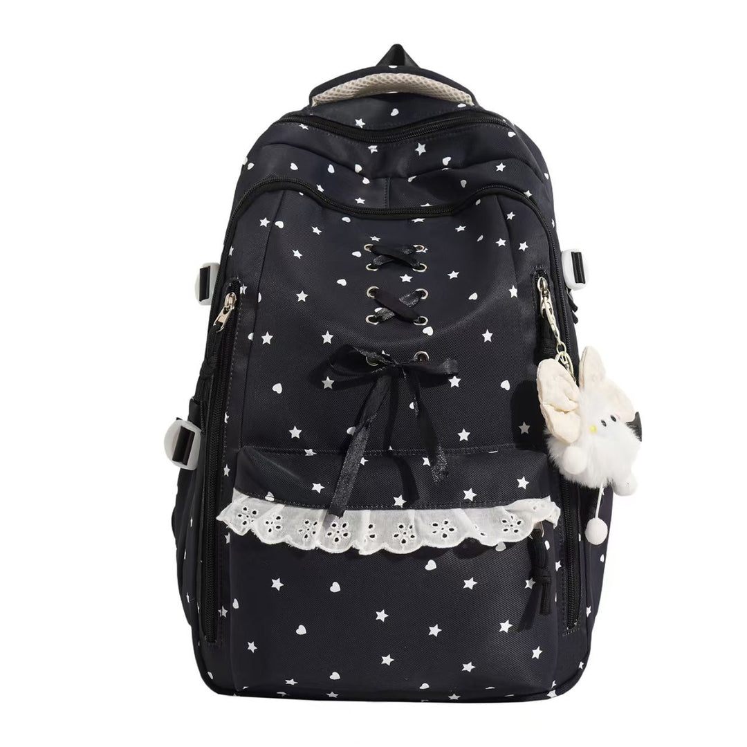 Lace-Up Detalj Skole Rygsekk Skanto