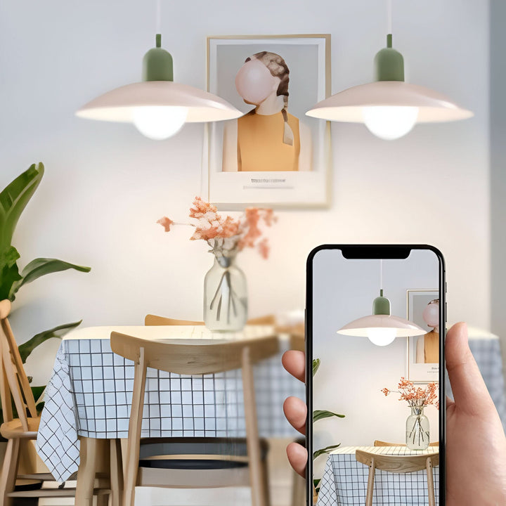 Skanto | Moderne Macaron Bauhaus Pendellampe – Jernskjerm