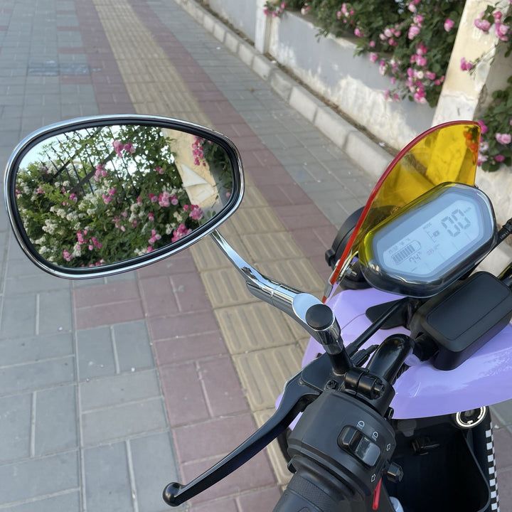 Chrome Plated Adjustable Motorcycle Mirrors Skanto