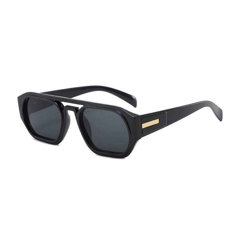 Women's fashionable rectangular glasses with elegant metal accent Skanto