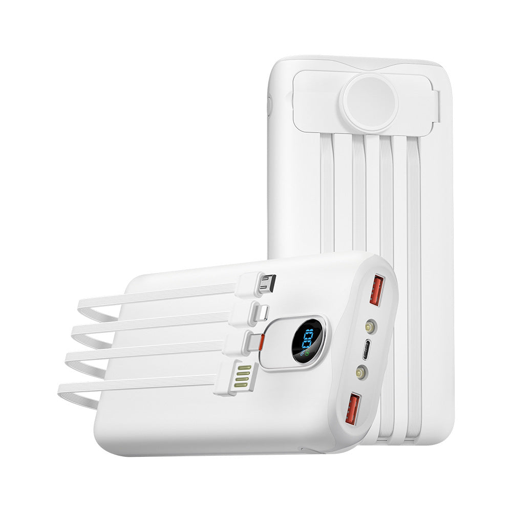 Bærbar powerbank med hurtig induktiv lading og flere USB-porter Skanto