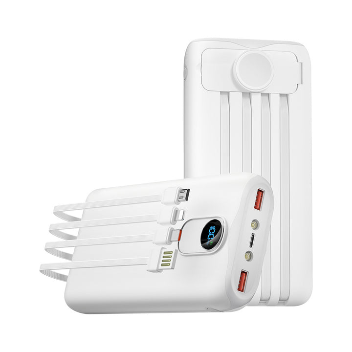 Bærbar powerbank med hurtig induktiv lading og flere USB-porter Skanto