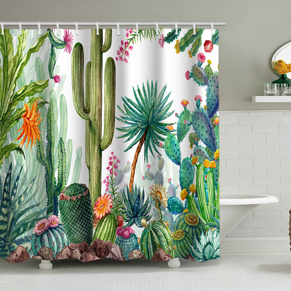Cactus Garden-tema Duschgardin Skanto