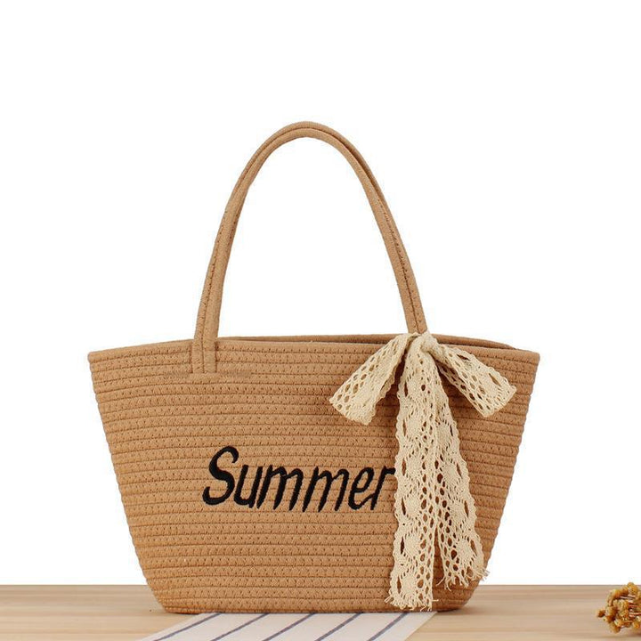 Beach bag in modern basket weave Skanto