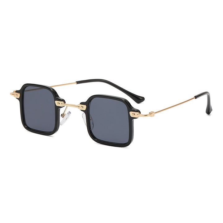 Dame geometrisk solbrille med stilfull metallramme Skanto