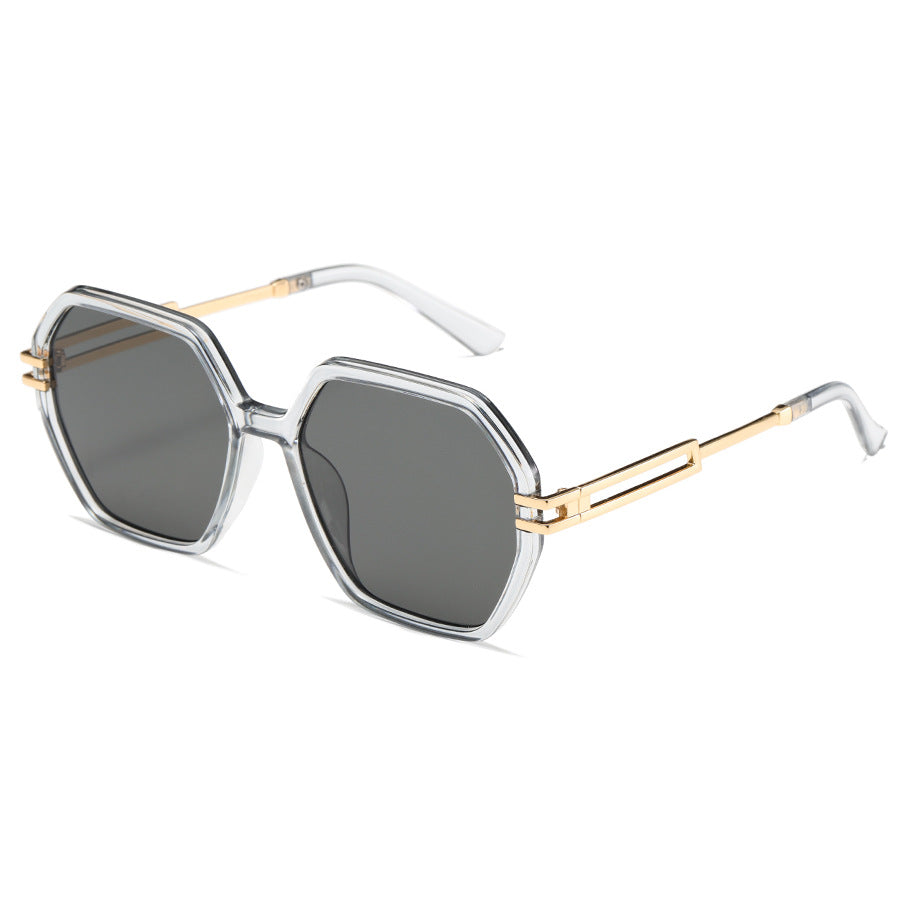 Dame moteriktig solbrille i avantgardistisk heksagon-design Skanto