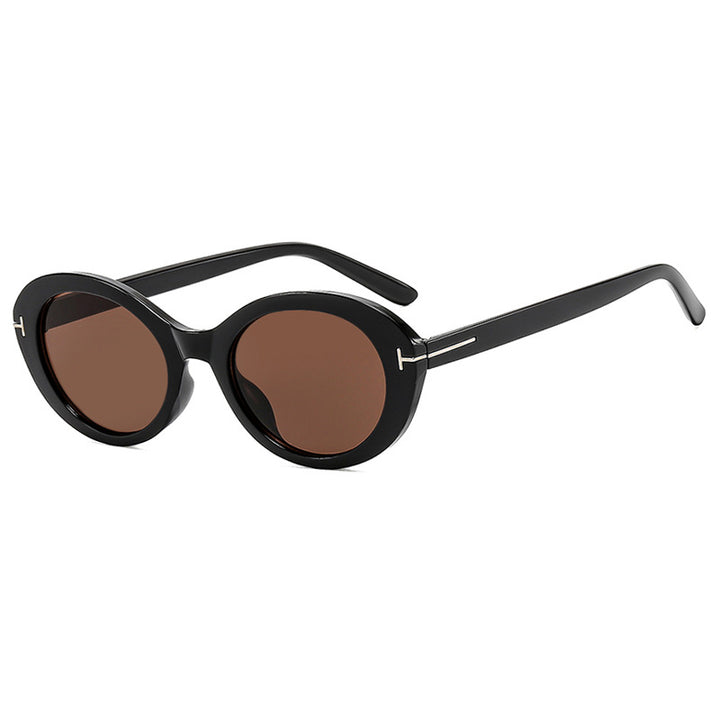 Women's fashionable sunglasses with innovative oval frame and UV protection Skanto