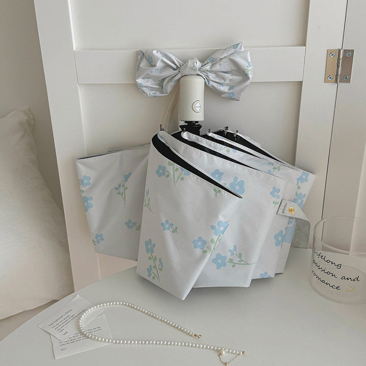 Damer Faltende Paraply med stilfullt blomsterdesign Skanto