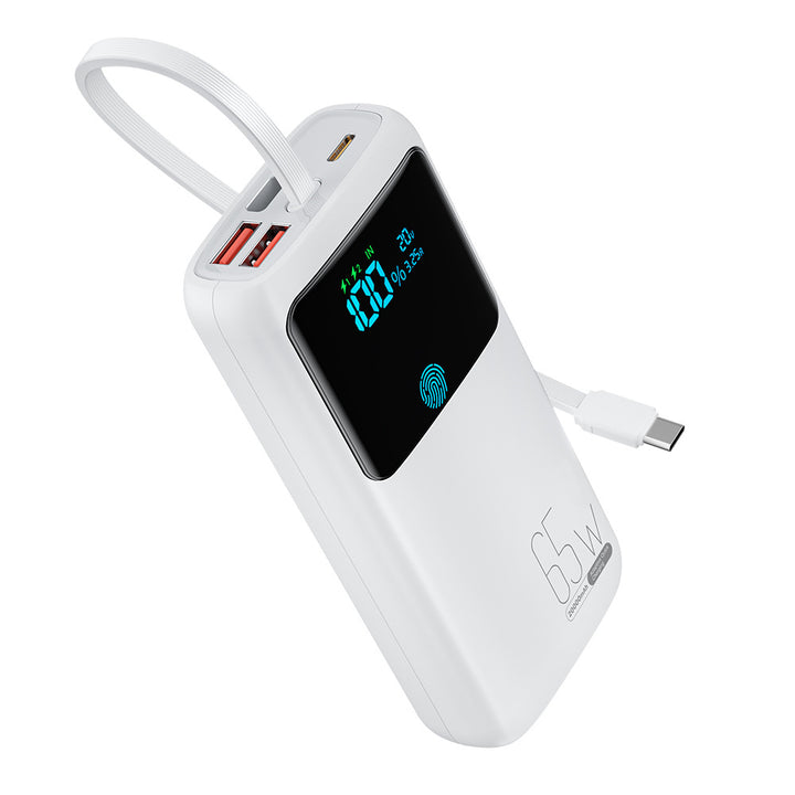 Powerbank med integrert LED-skjerm og hurtigladefunksjon Skanto