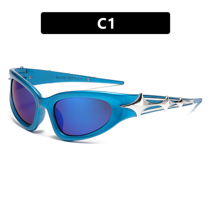 Women's futuristic sunglasses with unique star design Skanto