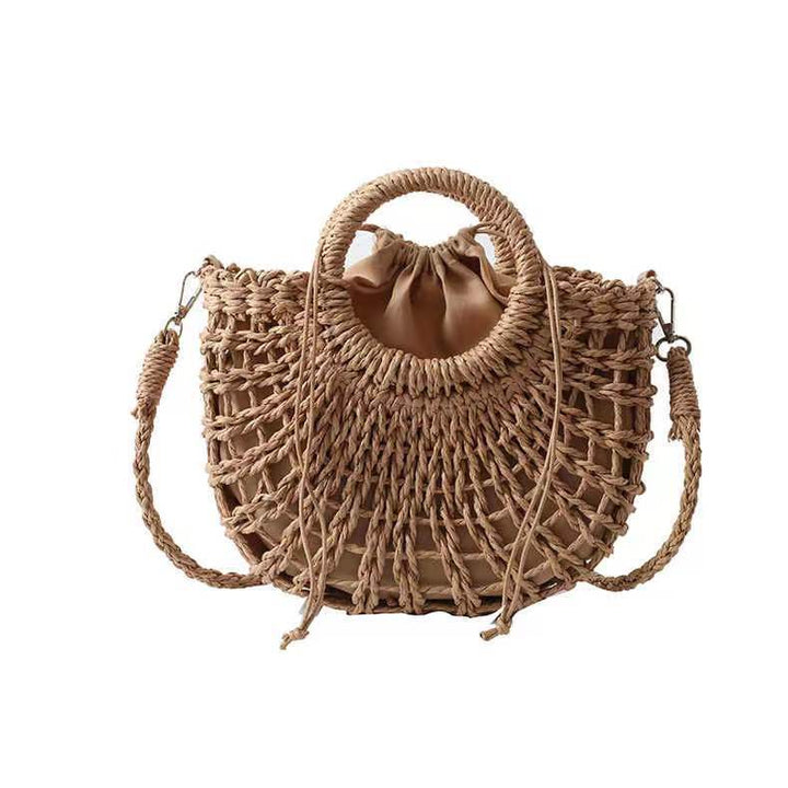 Handmade basket bag with playful design Skanto