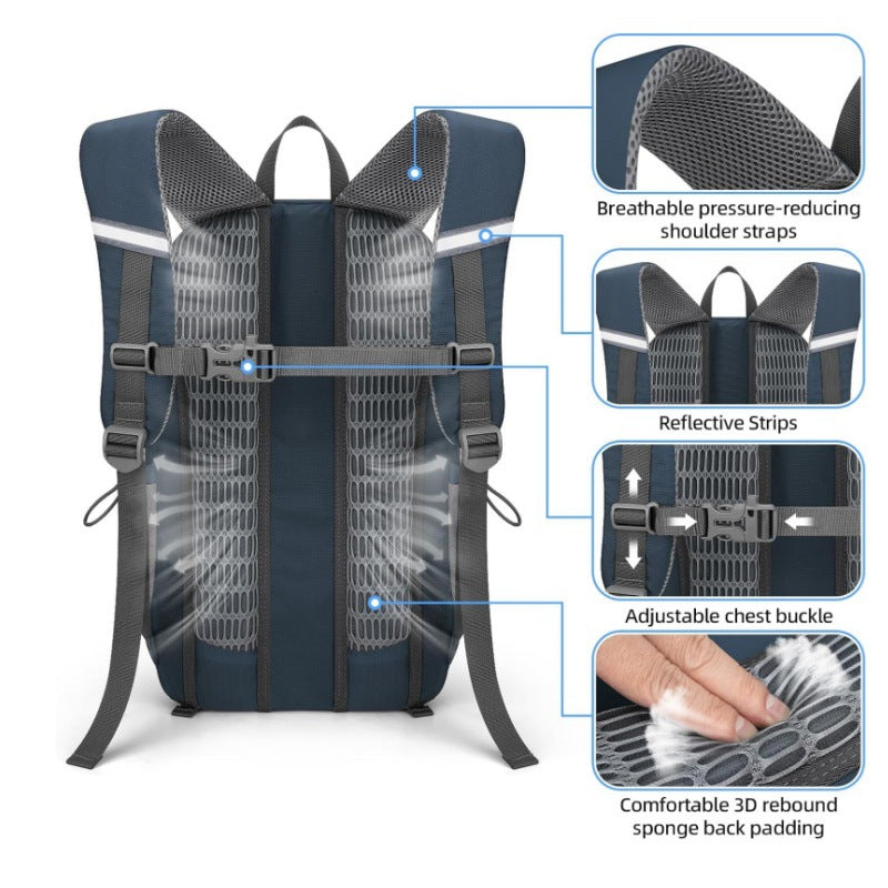 Multifunksjonell ryggsekk med ergonomisk design og flere rom Skanto