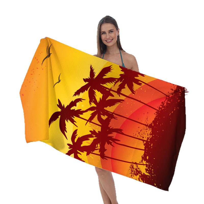 Strandhåndkle med speilet mandala-design Skanto