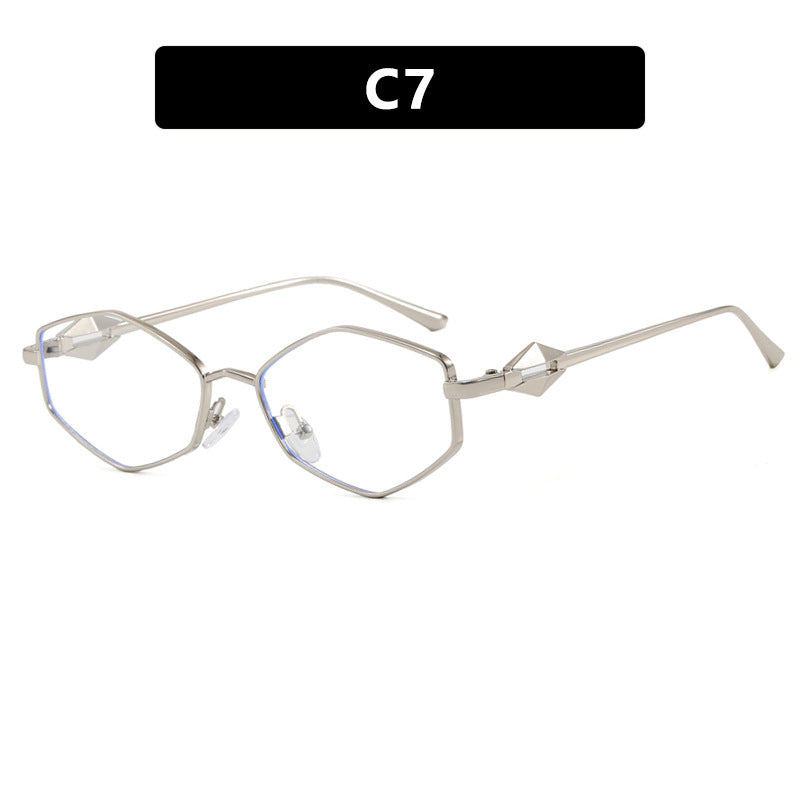 Women's geometric sunglasses with protective UV filter and high-end metal frame Skanto