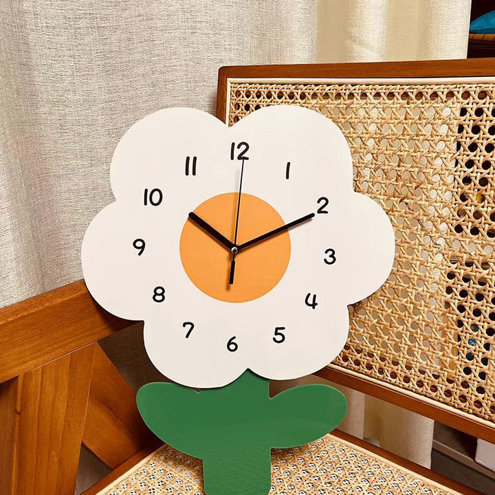 Skanto | Blomst Stille Veggklokke for Stue 12 Tommer