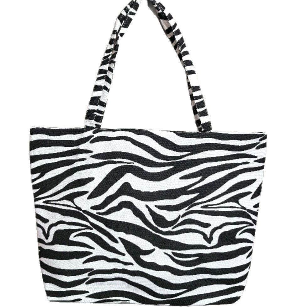 Stort zebradesign bæreveske Skanto