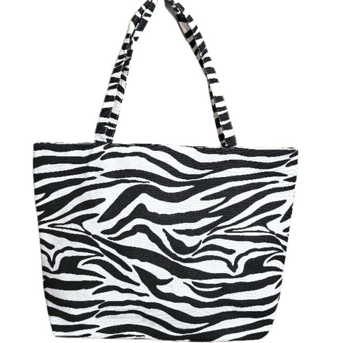 Stort zebradesign bæreveske Skanto