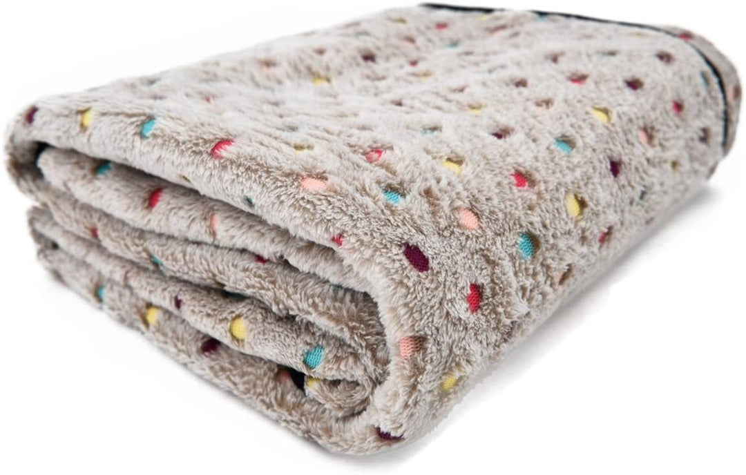 Dame Koselig Fleece-teppe med moderne prikkedesign Skanto