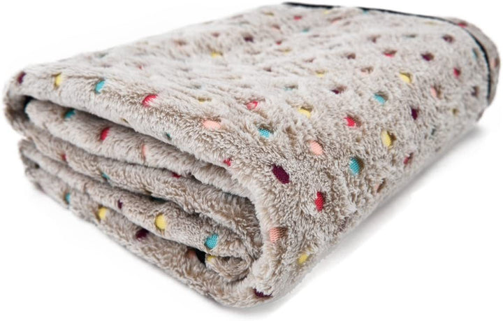 Dame Koselig Fleece-teppe med moderne prikkedesign Skanto