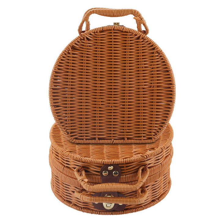 Damer Runde Wicker Håndveske Skanto