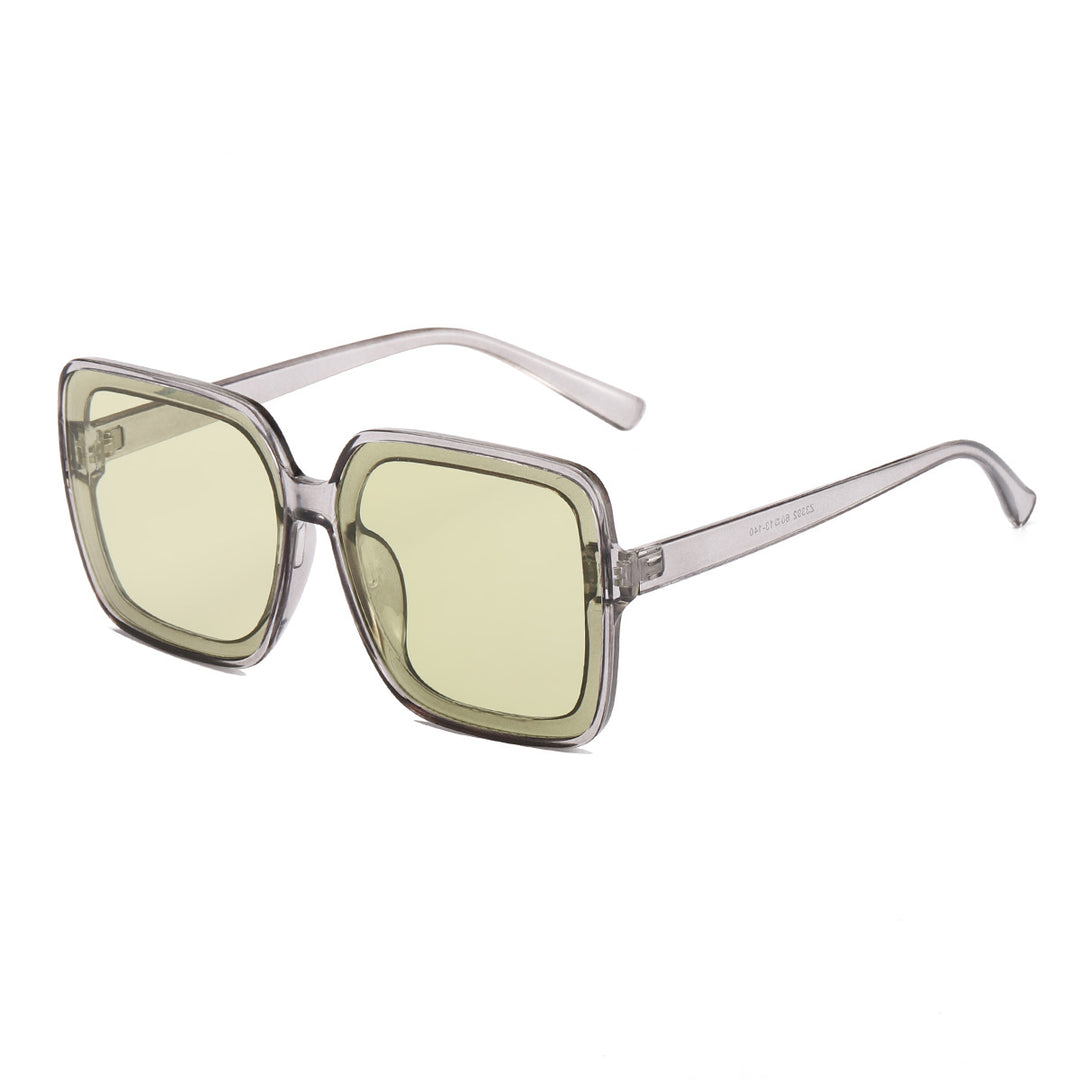 Dame firkantet solbrille med stilfull ramme og UV-beskyttelse Skanto