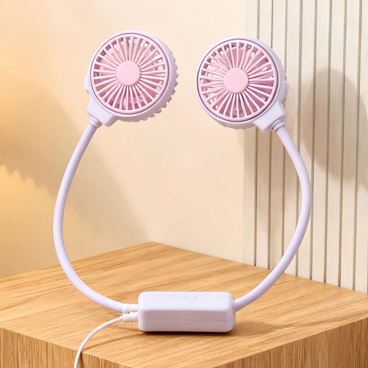 Dame bærbar dual-vifter med fleksibel slange design Skanto