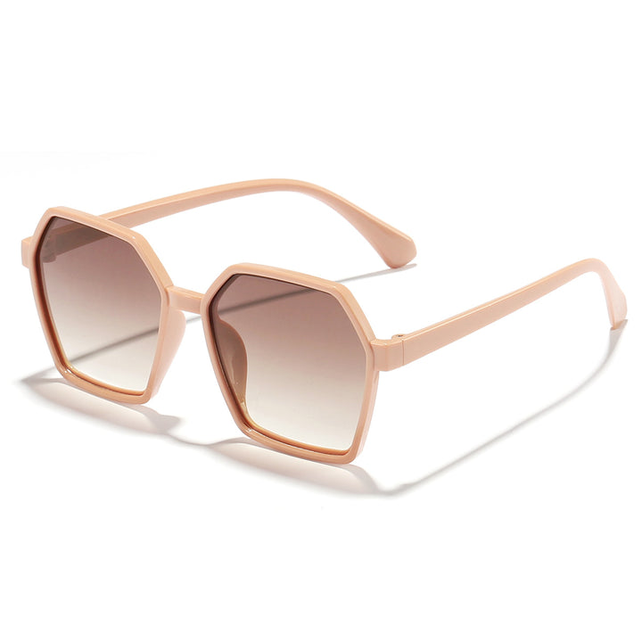 Dame elegant solbrille i moderne hexagon-design Skanto