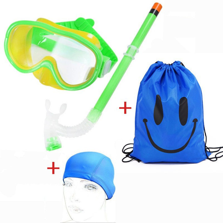 Dykkerbrille-set med pustevennlig snorkel og vanntett ryggsekk Skanto