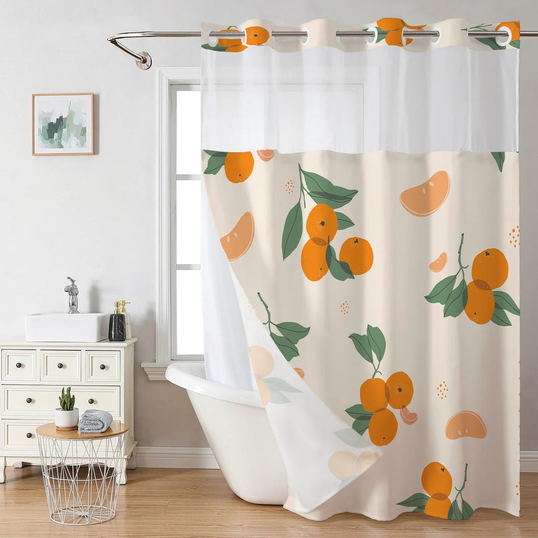 Kunstnerisk Blomster Dusjforheng Skanto