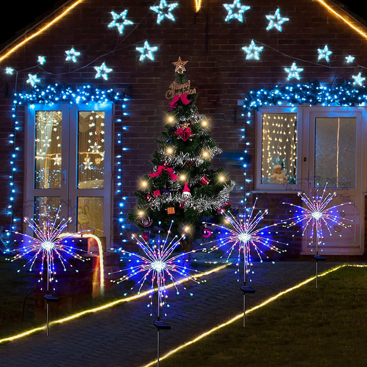 Sparkler-stil solenergi LED hage stake lys med dynamisk fyrverkeri-effekt Skanto