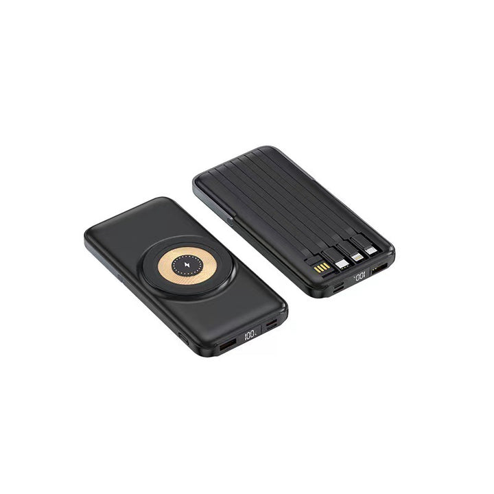 Multifunksjonell powerbank med trådløs lader og integrert stativ Skanto